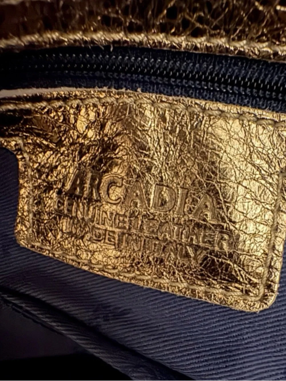 Arcadia Blue Croc-Embossed Tote Bag